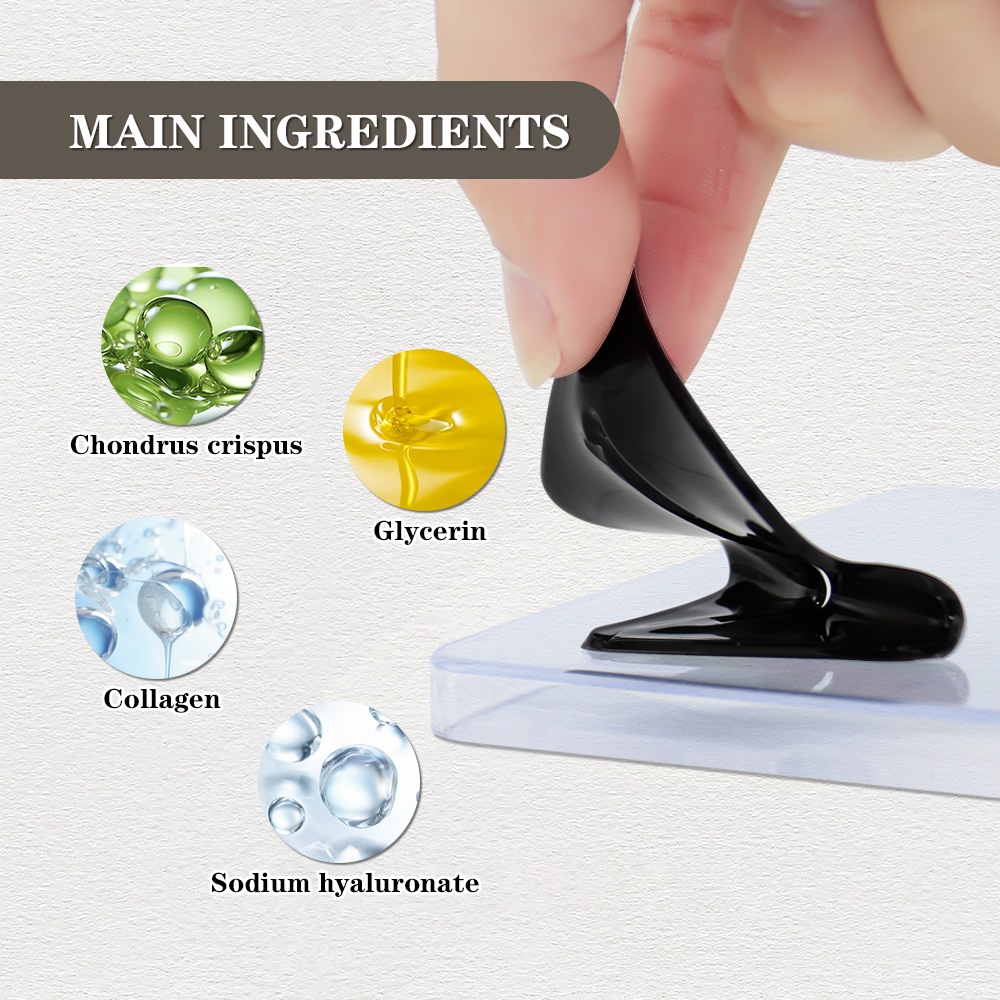 Wholesale Collagen Silicone-Free Black Sheet Lip Mask Moisturizer Anti-Wrinkle Lips Care 5 Pairs
