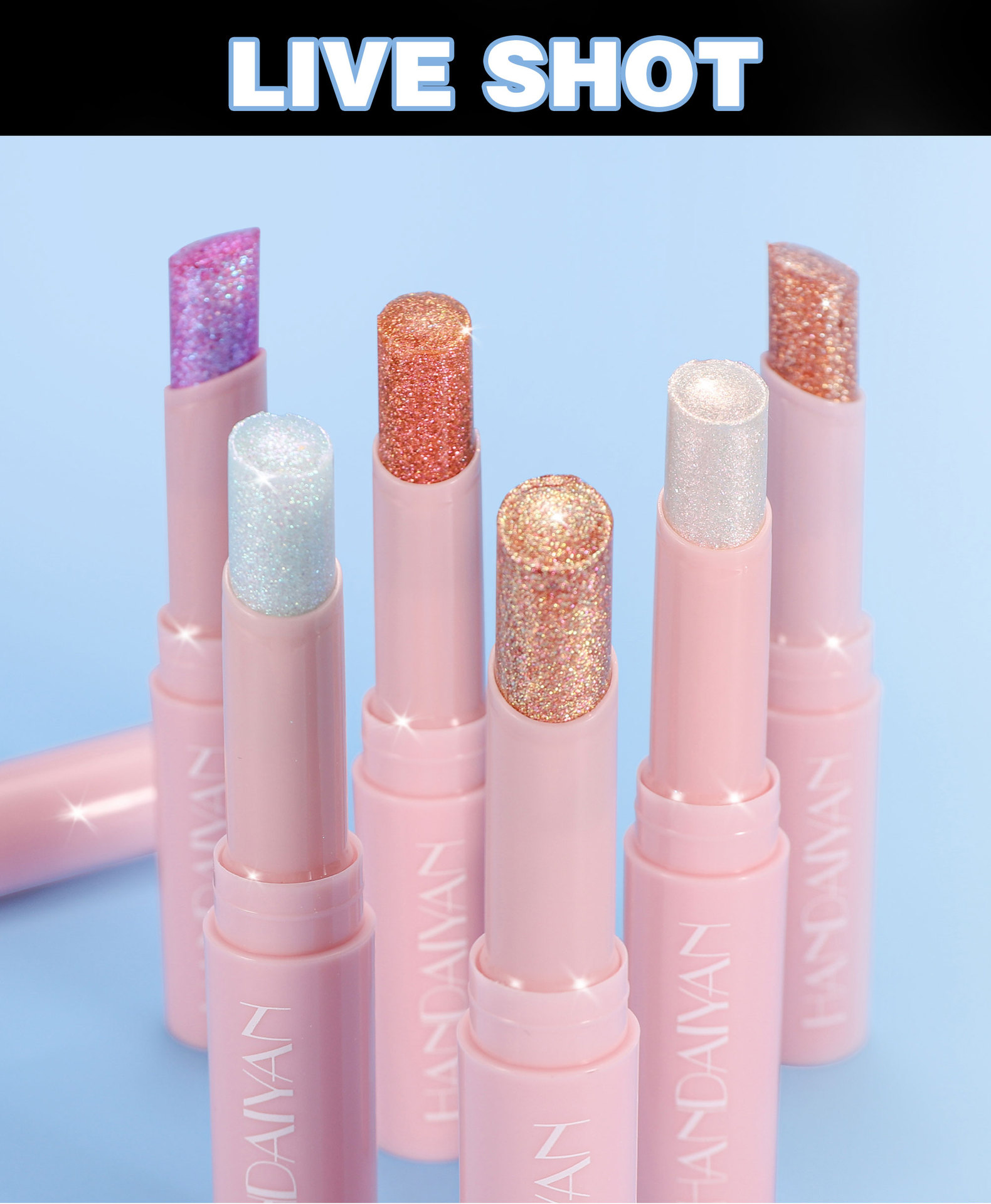 Water GlossHighlighter Eyeshadow Stick Ultra-fine ShimmerMulti-color Eyeshadow Highlighter Stick