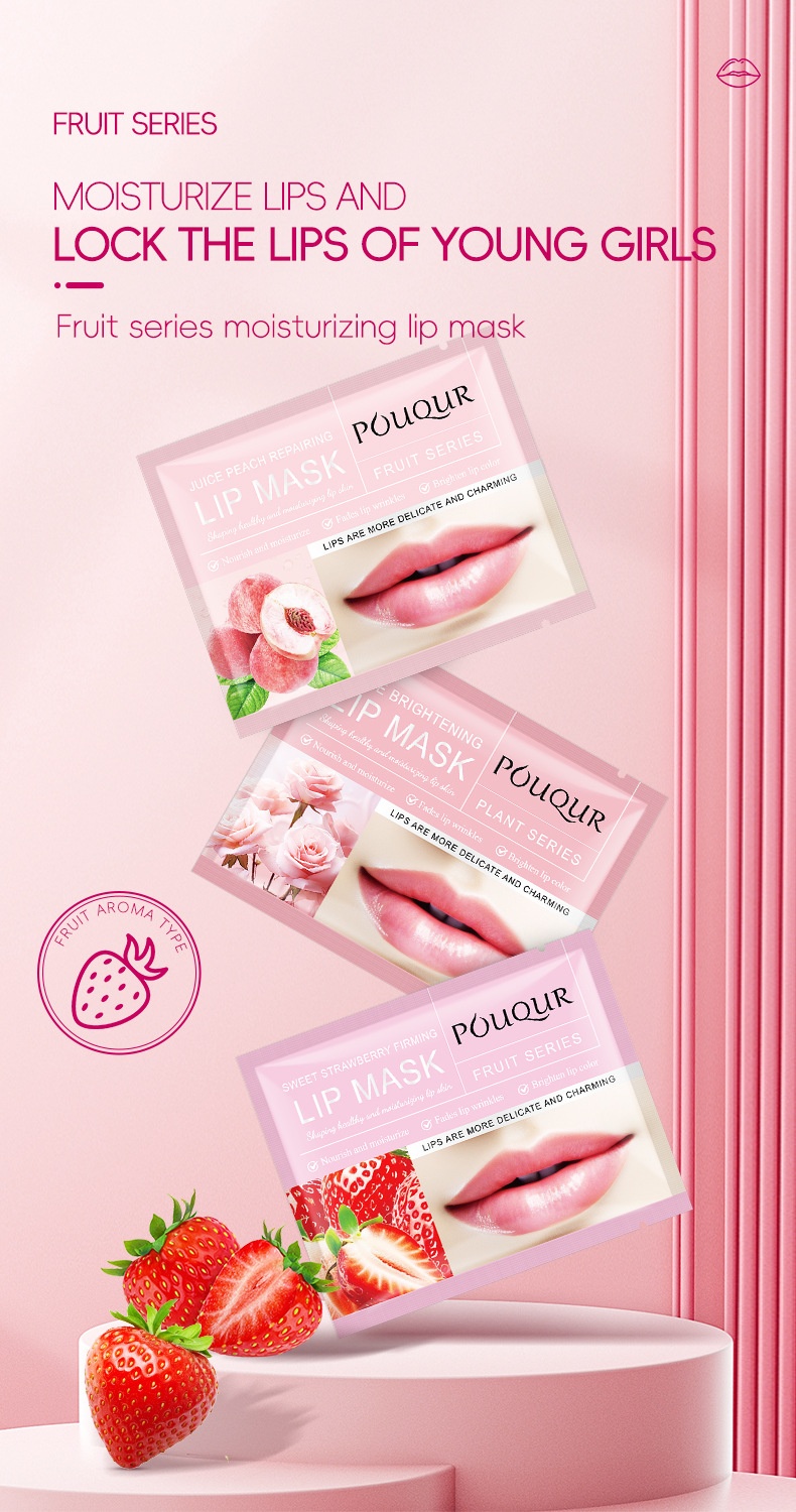 Wholesale Hydrating Collagen Lip Moisturizing Sheet Pouqur Light Lines Crystal Material Lip Mask Patch