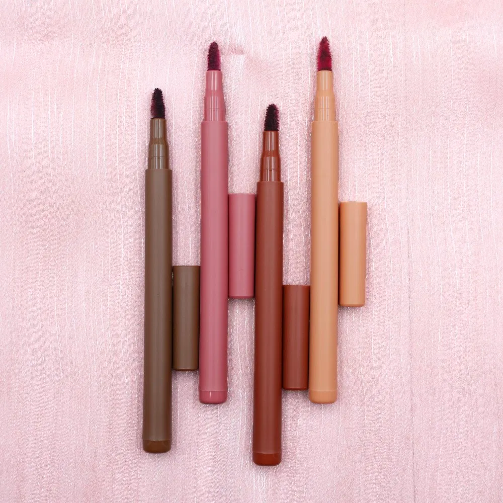Custom Logo Mineral Lip Liner Pencil No-Smudge Waterproof Lip Contour Matte Long-Wear High Pigment Smooth