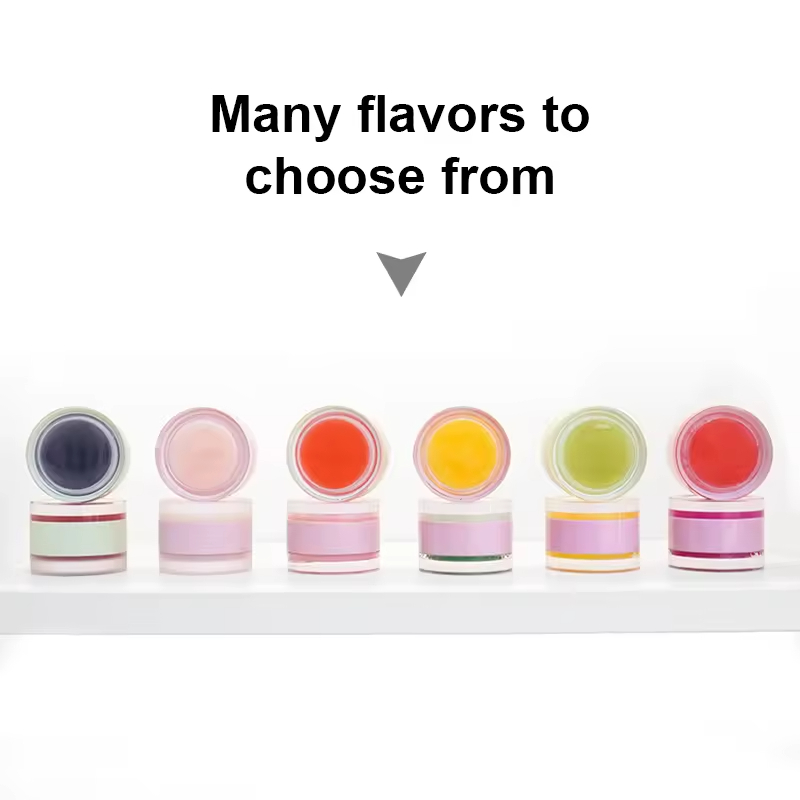 Herbal 2-in-1 Gel Fruit Flavors Mineral Vegan Lip Scrub &amp; Balm Private Label Long Lasting Moisturizing Lip Care Wholesale