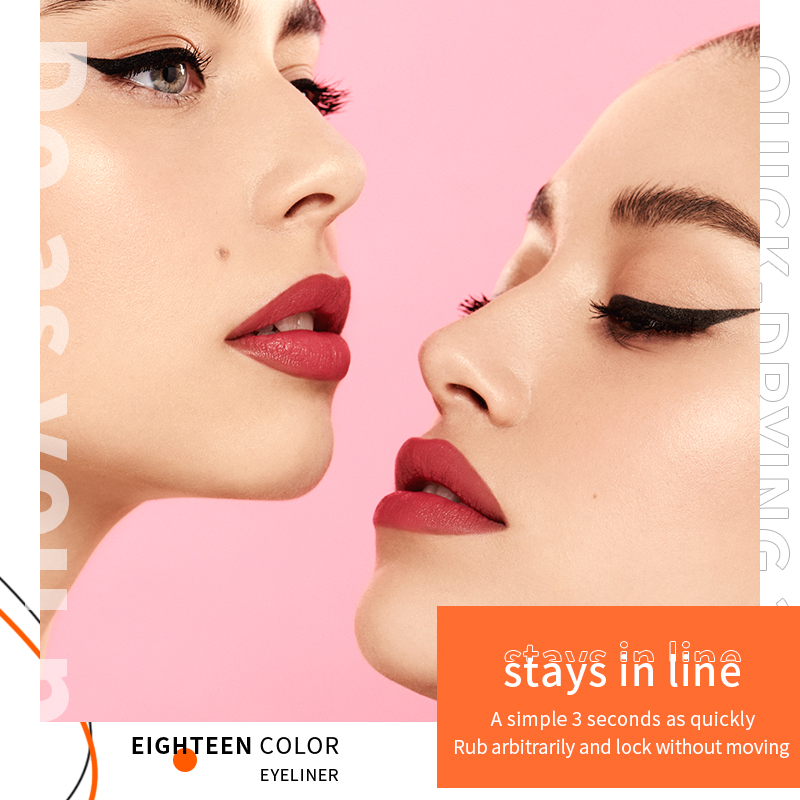 Custom Logo Smooth Waterproof 18 Colors Matte Gel Eyeliner Pencil Private Label Long Lasting Non-fading Eyes Makeup