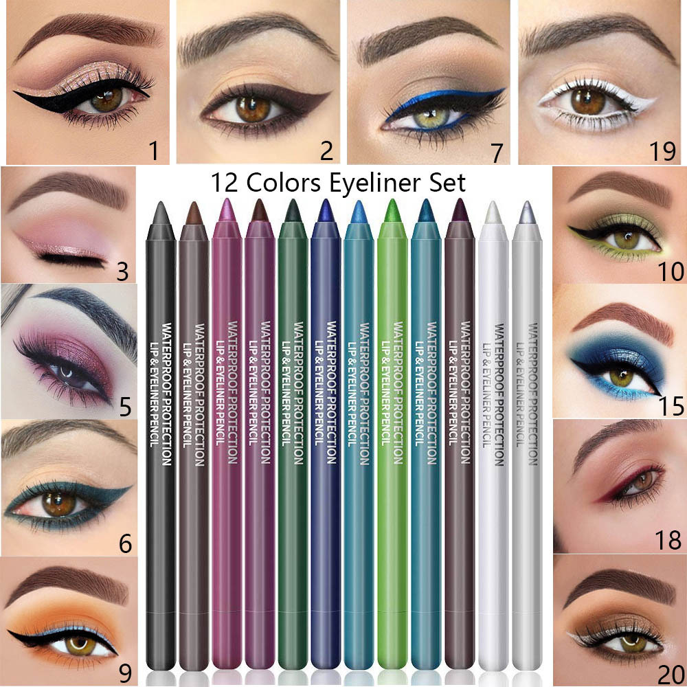 2023 New Custom Logo Eye Liner Gel Pen Colorful Creamy Long Lasting Waterproof Smudge Proof Private Label Gel Eye Liner Pencil