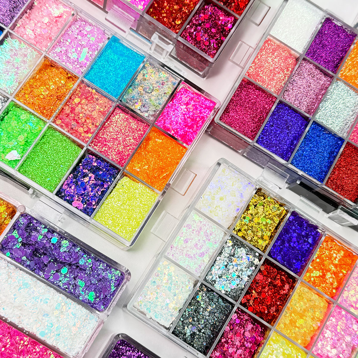 High Pigment Eco Friendly Shine Eye Shadow Waterproof Long Lasting Private Label Vegan Glitter Shimmer Eyeshadow Palette