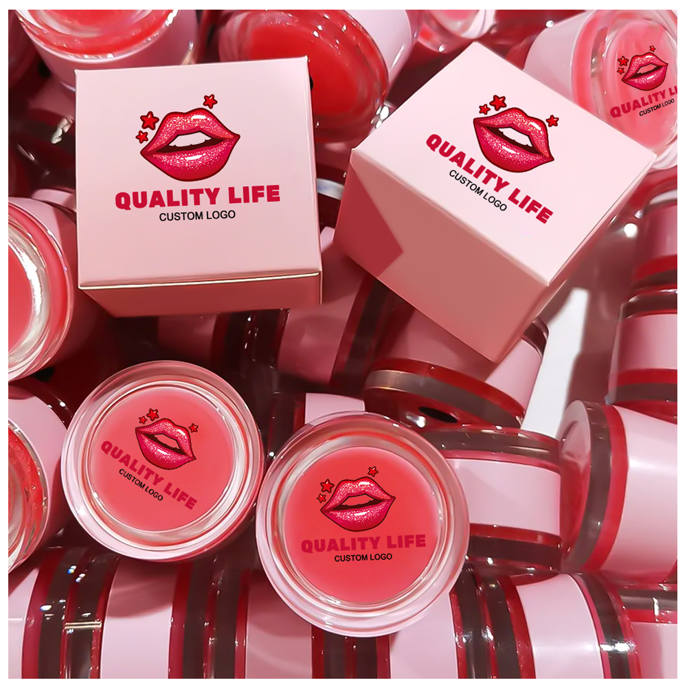New Arrivals 2 in 1 Pink Vegan Fruit Sugar Lipscrub Exfoliating Smooth Light Brightening Lip Scrub and Balm Set