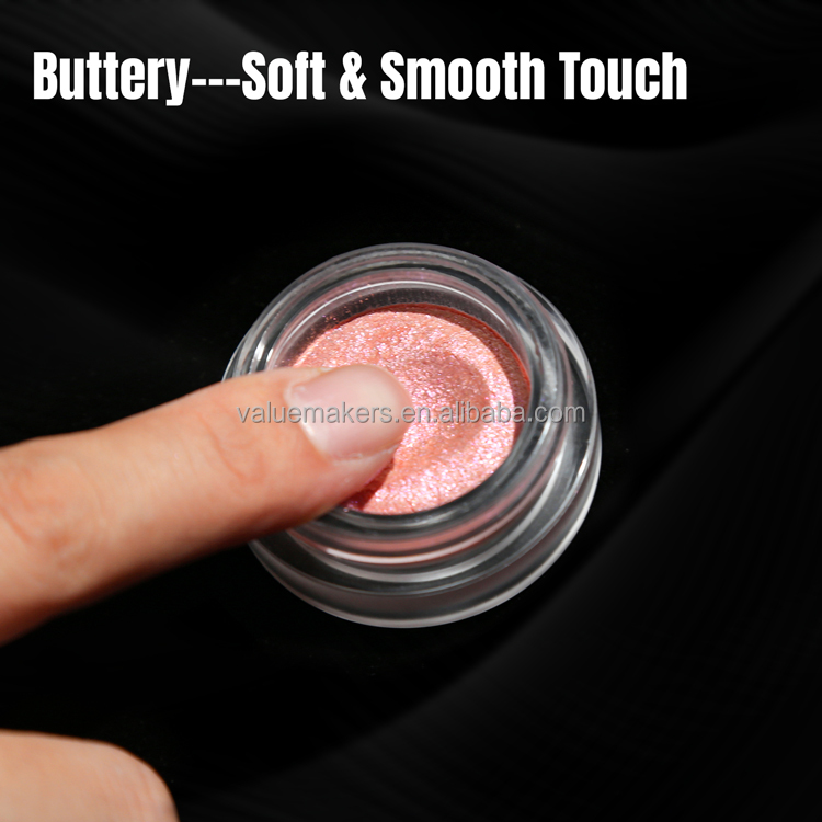 Wholesale Shimmer Bronze Highlighter Private Label Buttery Soft Cream Glitter Eye Shadow Smooth Touch Single Sparkle Eyeshadow