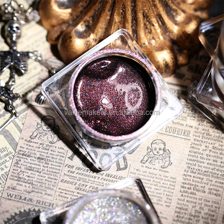 Wholesale New Cream Metallic Diamond Eyeshadow &amp; Eyeliner Black Shimmer Pigmented Liquid Single Eyeshadow Private Label