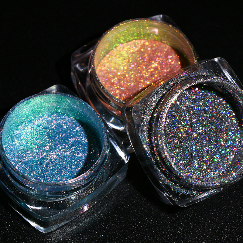 Bulk Super Intense Chameleon Eye Shadow Metallic Aurora Multichrome Loose Mica Powder Pigment Makeup