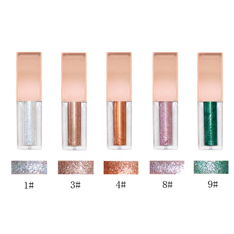 Wholesale OEM Cosmetics Shiny Eye Shadow Eyeliner Glitter Shimmer Liquid Eyeshadow