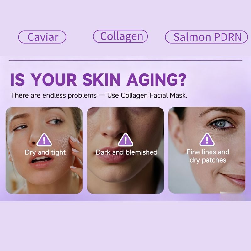 Private Label Korean Overnight Mask Caviar Salmon PDRN Bio Collagen Real Deep Mask For Firming Skin