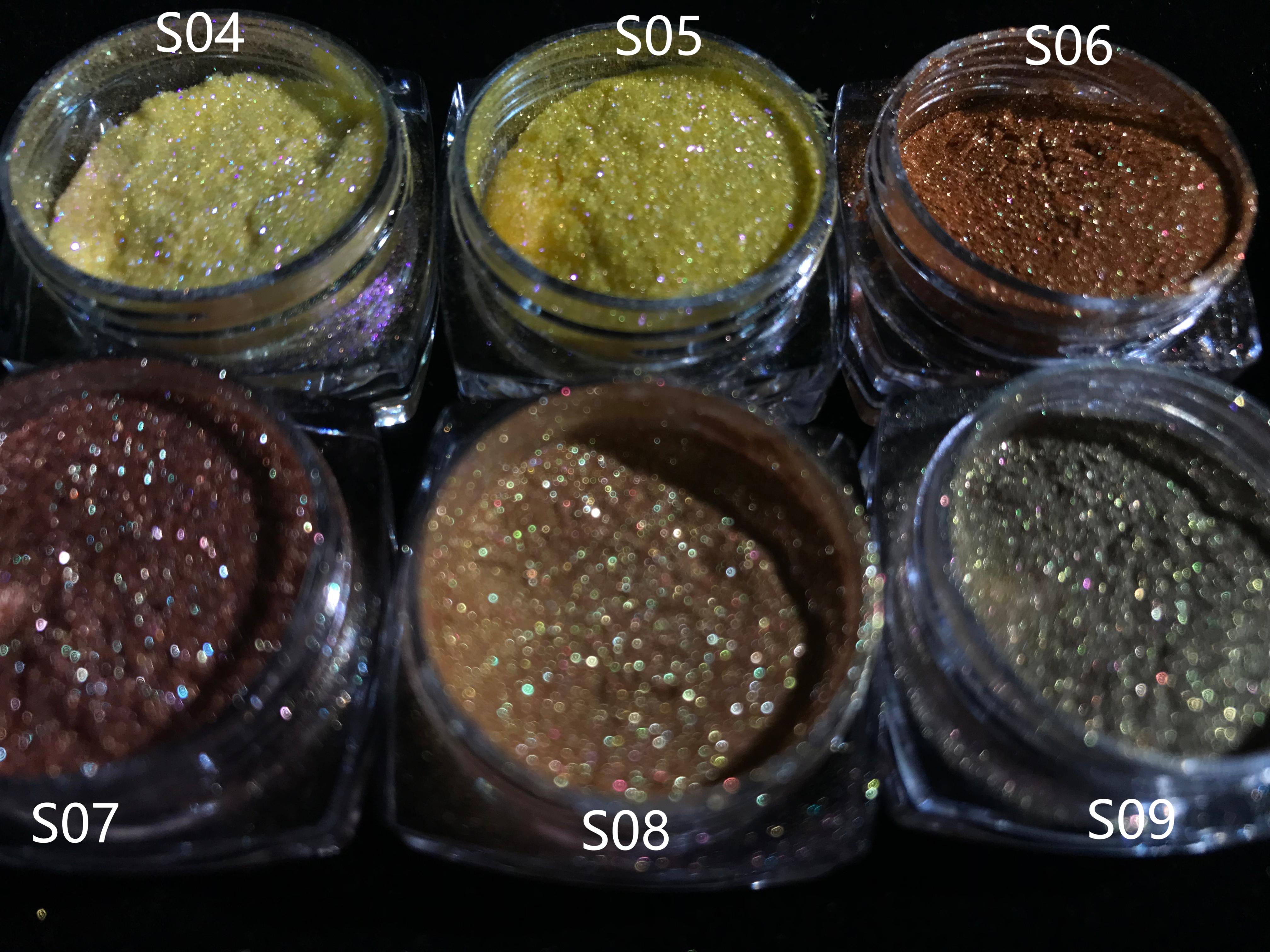 Eyeshadow shade showcase