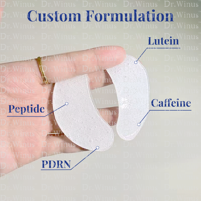Private Label Custom Logo Lutein Gel Eye Patches For Dark Circles Puffiness Repair Lifting Smoothing Anti Aging Moisturizing