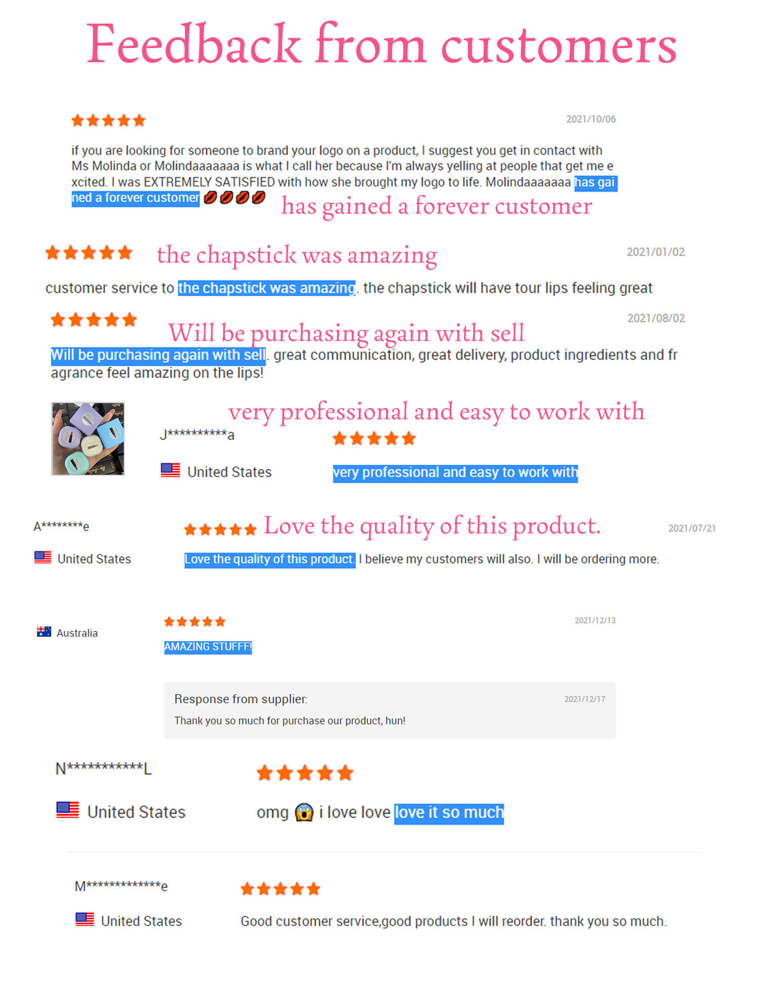 Positive Customer Feedback 1