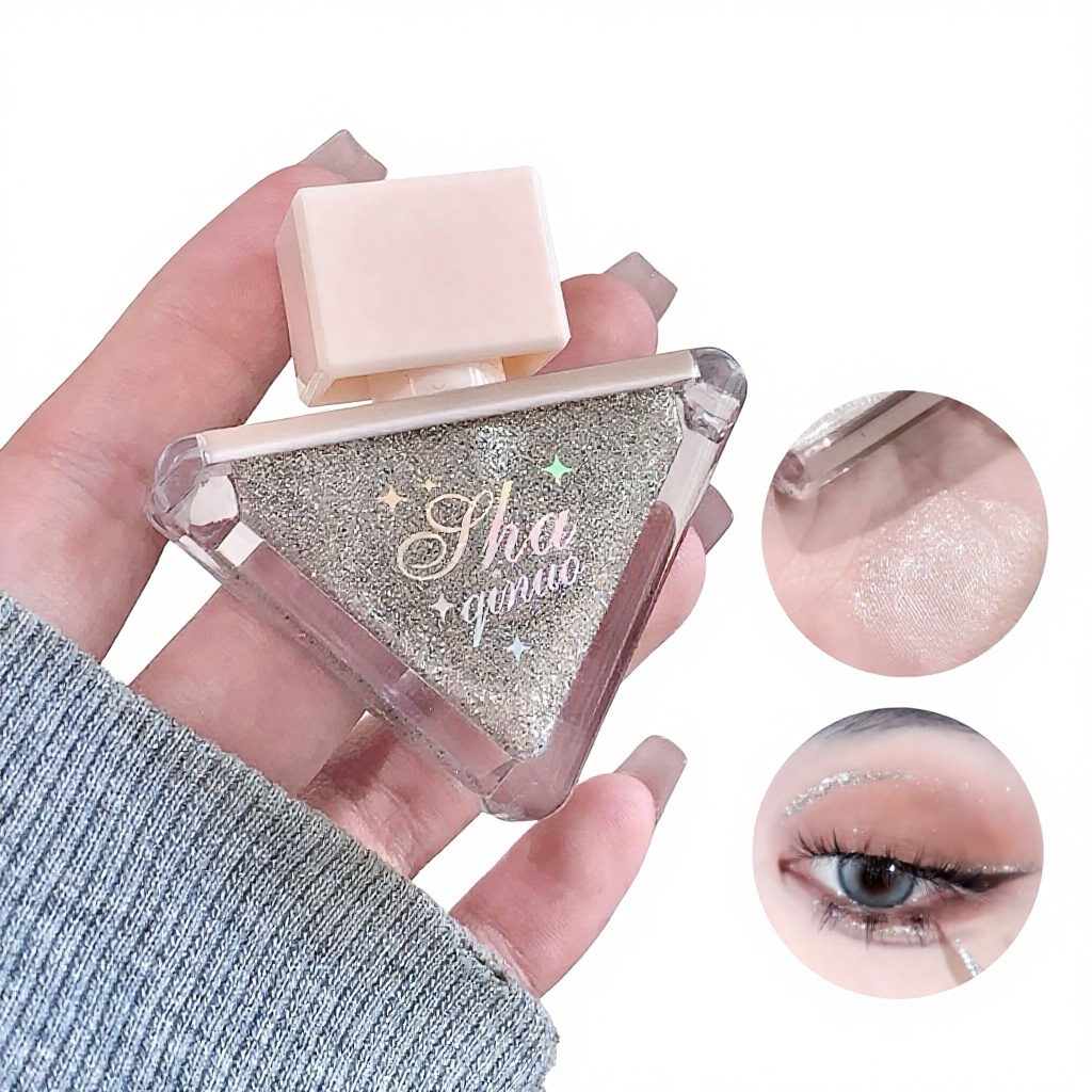 Sachino Iridescent Liquid Eyeshadow Model S9012 Single Color Pearlescent Bursting Fine Glitter Low-Saturation Nude Makeup