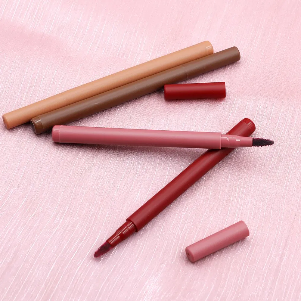 Custom Logo Mineral Lip Liner Pencil No-Smudge Waterproof Lip Contour Matte Long-Wear High Pigment Smooth