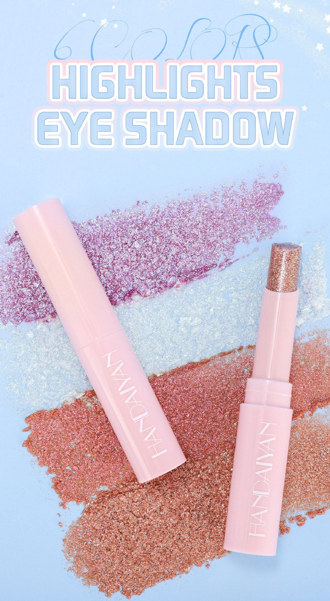 Water GlossHighlighter Eyeshadow Stick Ultra-fine ShimmerMulti-color Eyeshadow Highlighter Stick