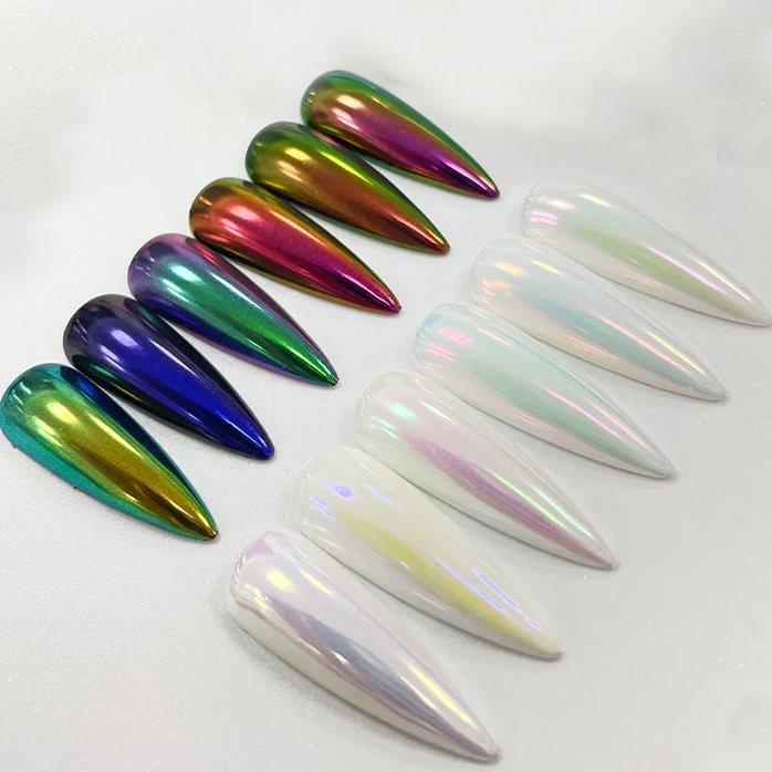 OEM Custom Aurora Mica Powder Multichrome Effect Pigment Loose Eyeshadow Mermaid Aurora Multi Chrome Pigment Powder