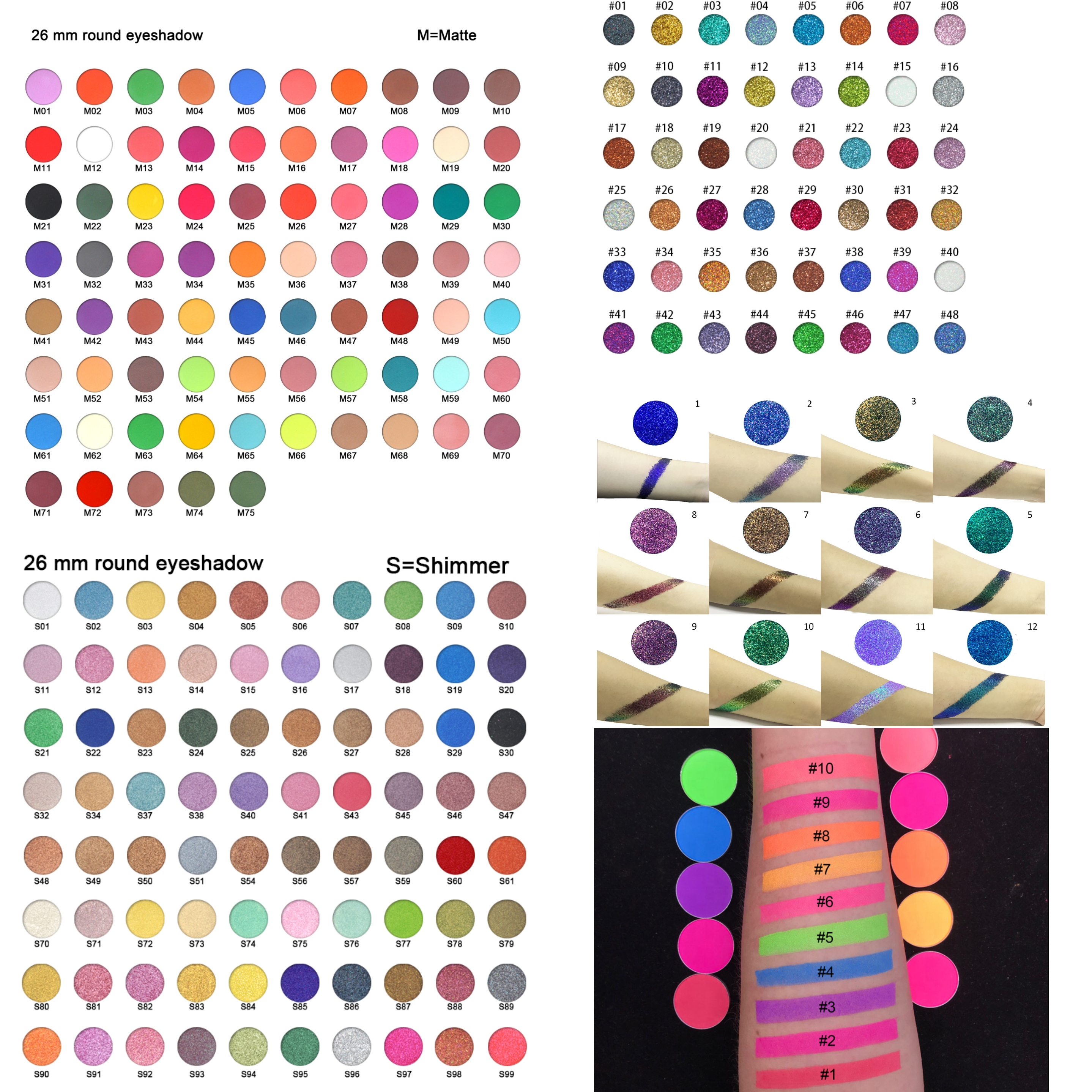 DIY Custom Own Brand Eye Shadow Pan Pigmented Vegan Eyeshadow Pallet Private Label Eyeshadow Palette