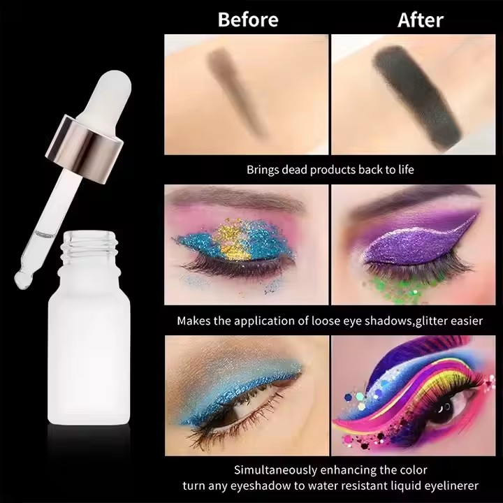 New Trending No Logo Flakes Clear Mixing Base Glue Loose Glitter Waterproof Eyeshadow Mixing Liquid Pigment Mixing Drops