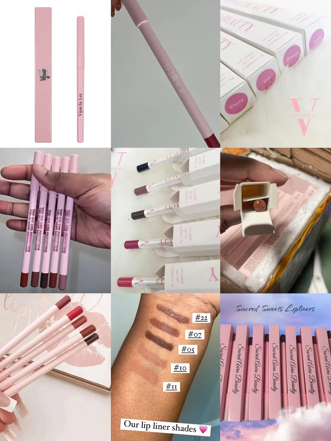 Vegan Makeup Waterproof Tinted Lip Pencil Private Label Lip Contour Stain