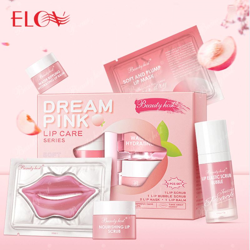Lip Skin Care Travel Kit Private Label Nourishing Remove Dead Skin Lip Balm Stick Mask Exfoliating Scrub 5PCS Lip Care Set