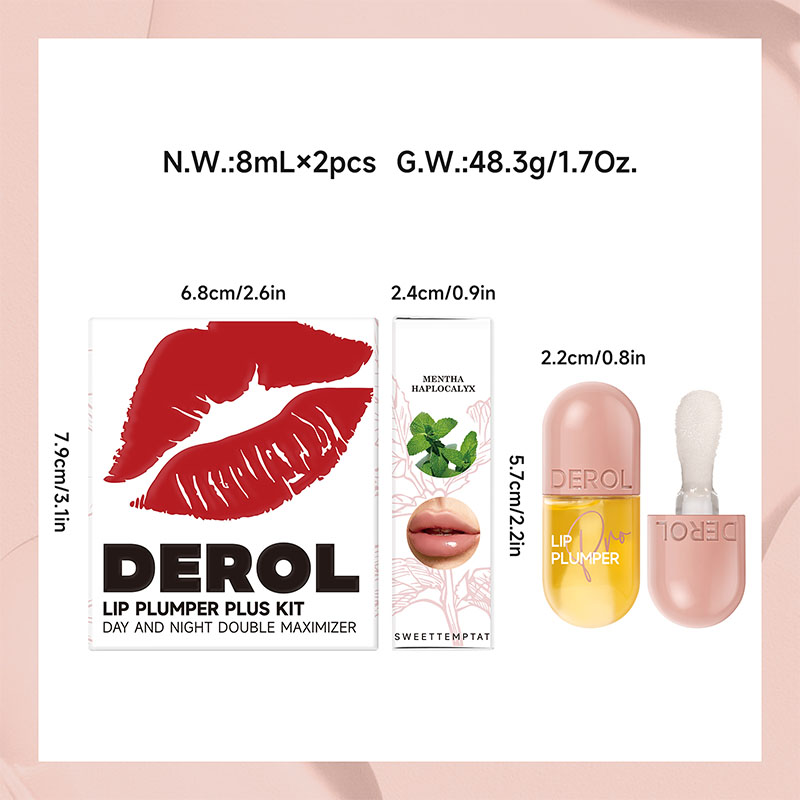 Waterproof Moist Lips Custom Logo Ginger Plumper Lipsgloss Vegan Liquid Lip Plumper Derol Day and Night Lip Care Hydrating
