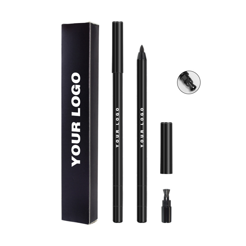 No Logo Waterproof Eye Liner Pencil Gel Eyeliner High-Quality Brown Custom Gel Matte Eyeliner with a Sharpener for Dark Lips