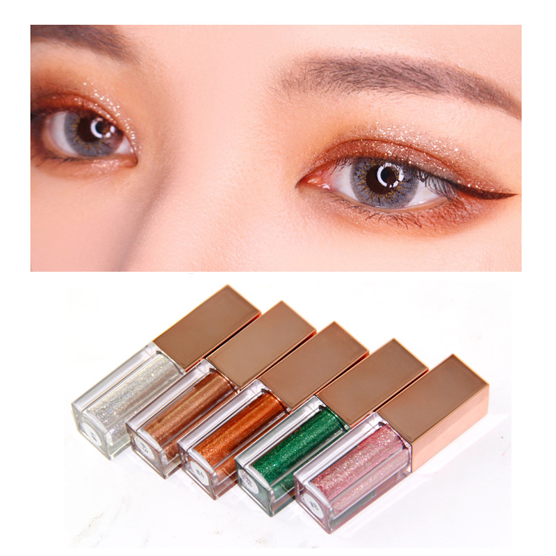 Shimmer Glitter Liquid Eyeshadow 10 Colors Metallic Purple &amp; Golden Party Eyes Makeup Pigment Diamond Finish Cosmetic Powder