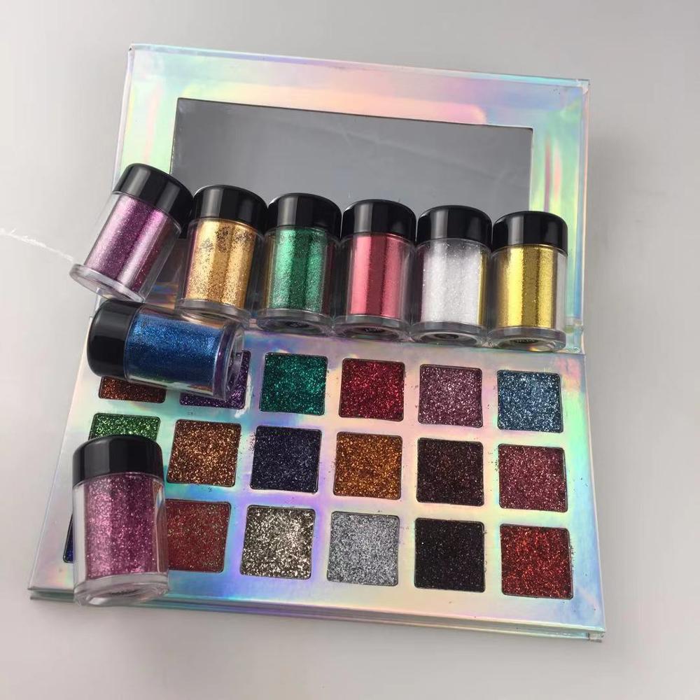 Custom High Quality Loose Eyeshadow Powder High-Pigmented Shimmer Neon Glitter Waterproof Private Label Eye Shadow Makeup