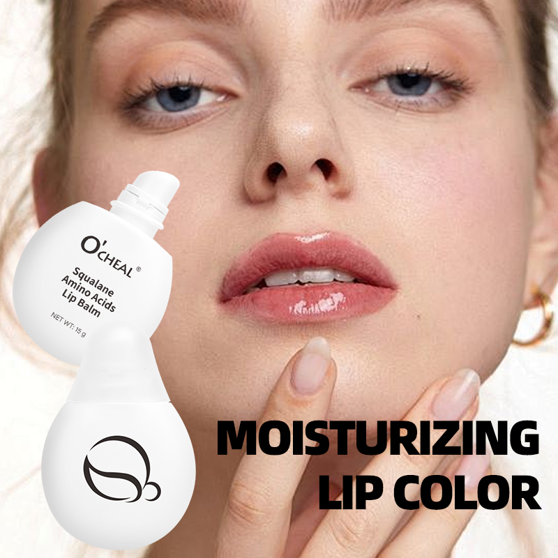 Long-lasting Moisturizing Repair Plump Nourishes Dry Lips Waterproof Liquid Makeup Primer Serum Lip Balm Squalane Amino Fruit