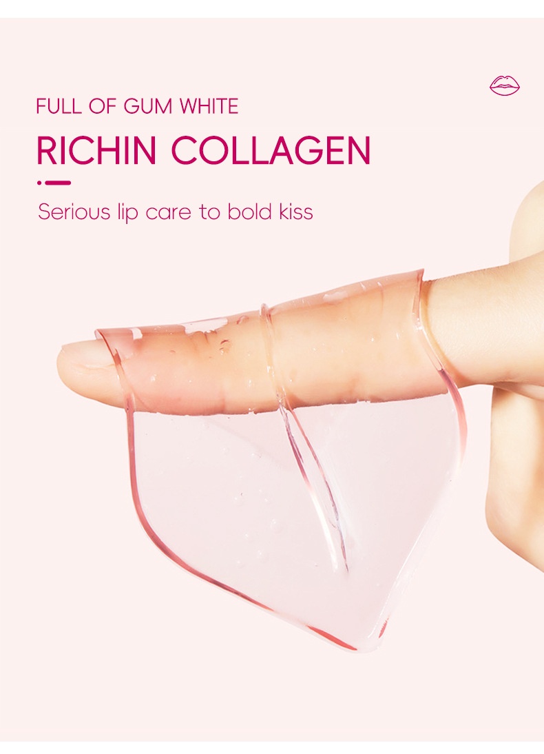 Wholesale Hydrating Collagen Lip Moisturizing Sheet Pouqur Light Lines Crystal Material Lip Mask Patch