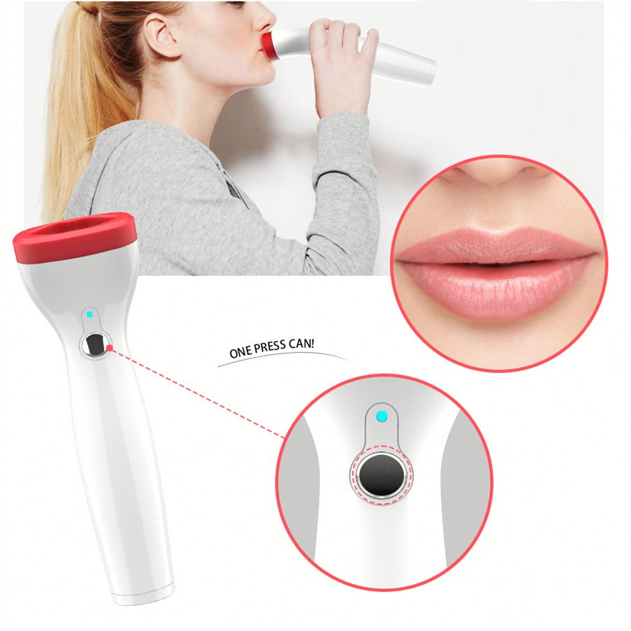 PAKISS Adjustable Electric Lip Enhancer Painless Face Lift Anti-Dead Skin Lip Plumper Waterproof Stainless Steel Multi-Function