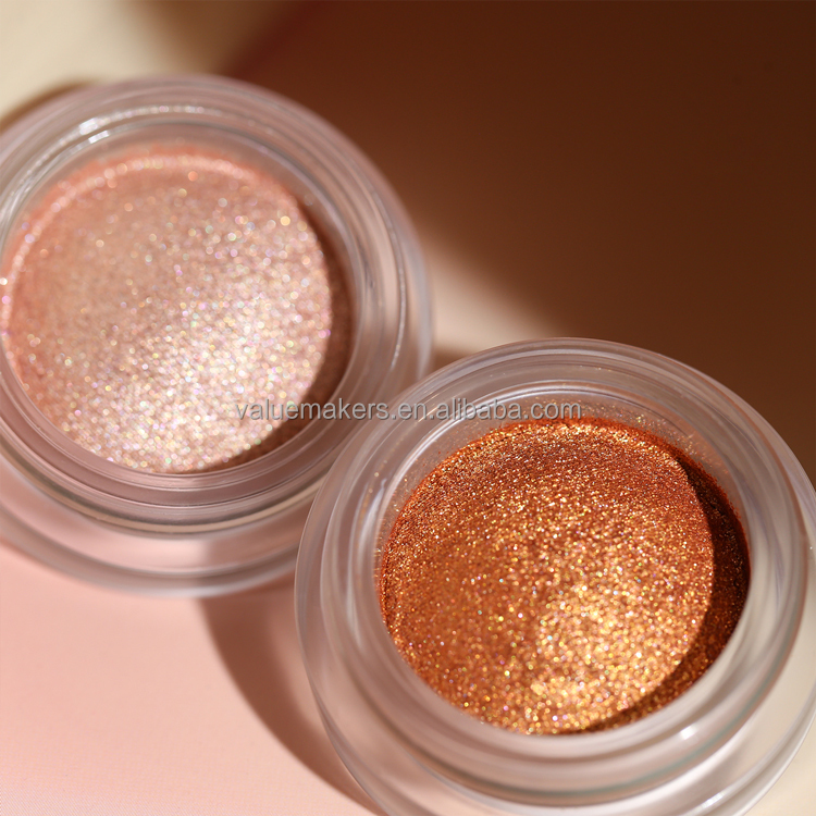 Wholesale Shimmer Bronze Highlighter Private Label Buttery Soft Cream Glitter Eye Shadow Smooth Touch Single Sparkle Eyeshadow
