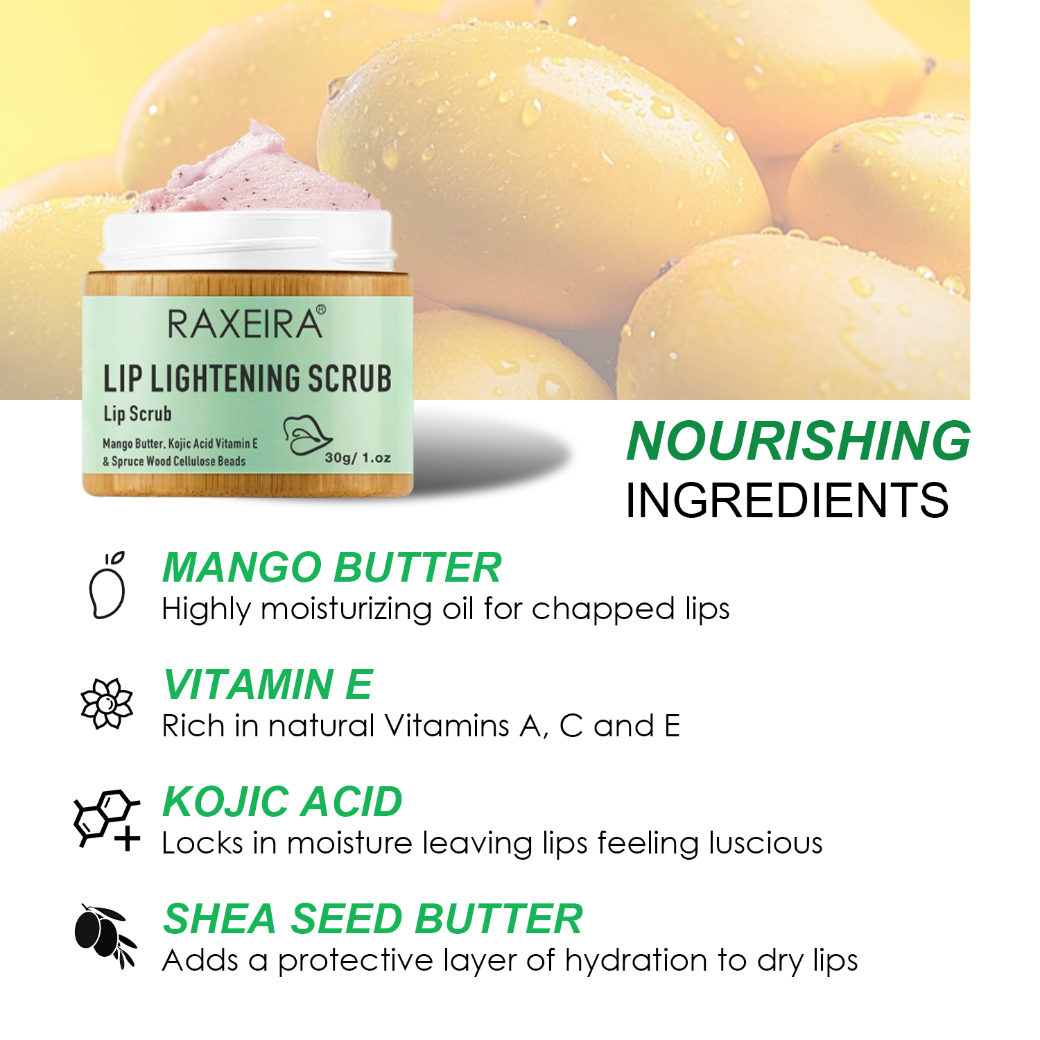 Natural Exfoliating Dead Skin Lip Lightening Scrub Repairing Cream Balm Lip Scrub Wholesale Custom Lip Scrub