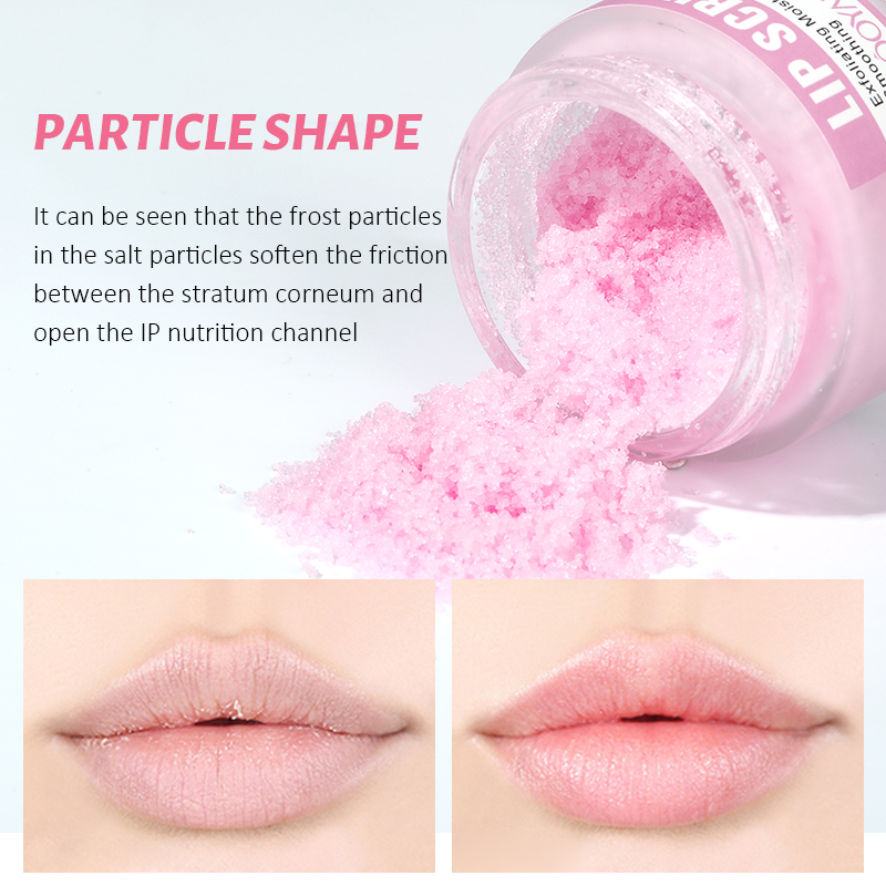 Lip Scrub Vendor Gentle Exfoliating Strawberry Flavors Sugar Moisturizing Nourishing Pink Lip Scrub for Dark Lips
