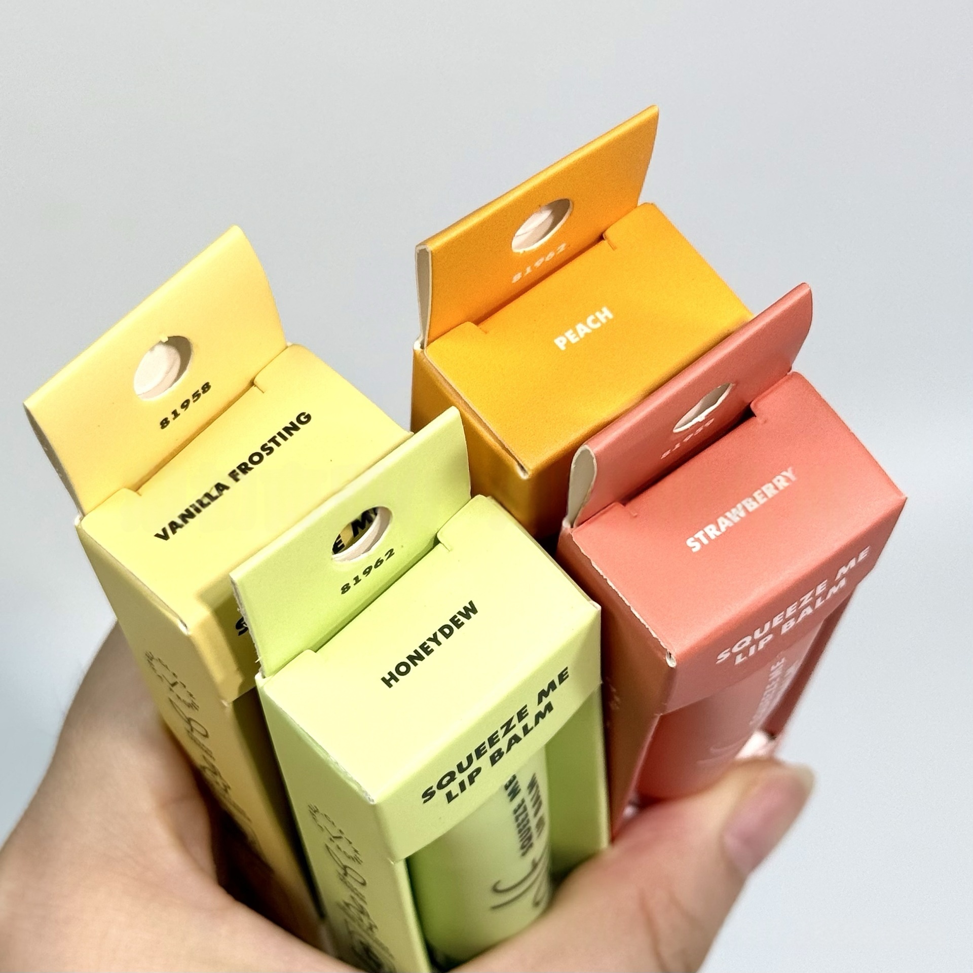 Vegan Colored Cream Lip Balm Moisturizing Hydrating Repairing Lip Primer Peach Strawberry Fruit-Flavored Lip