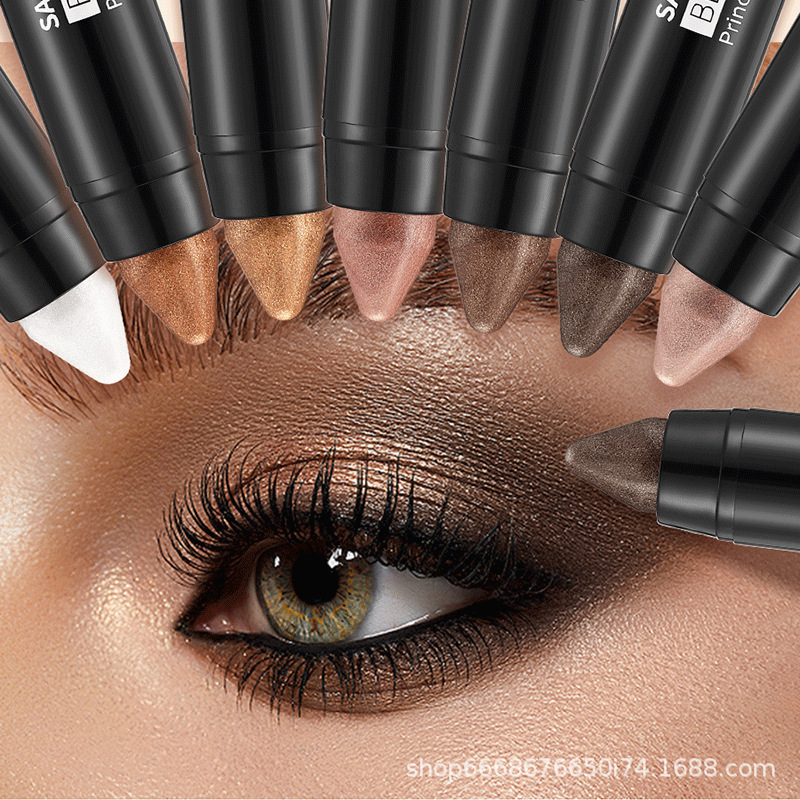 7-Color Waterproof Cream Eyeshadow Stick - Longwear Matte &amp; Shimmer Neutral Browns