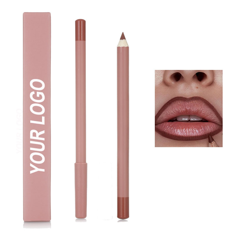 Waterproof 8 Shades Matte Texture Long Lasting Smudge Proof Wood Pencil Lip Liner