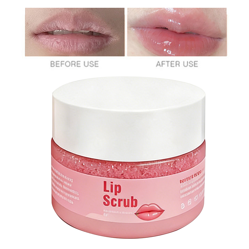 Vegan Organic 2-in-1 Fruit Sugar Lip Scrub Moisturizing Lip Balm Exfoliating Nourishing Anti-aging Custom Logo OEM Private Label