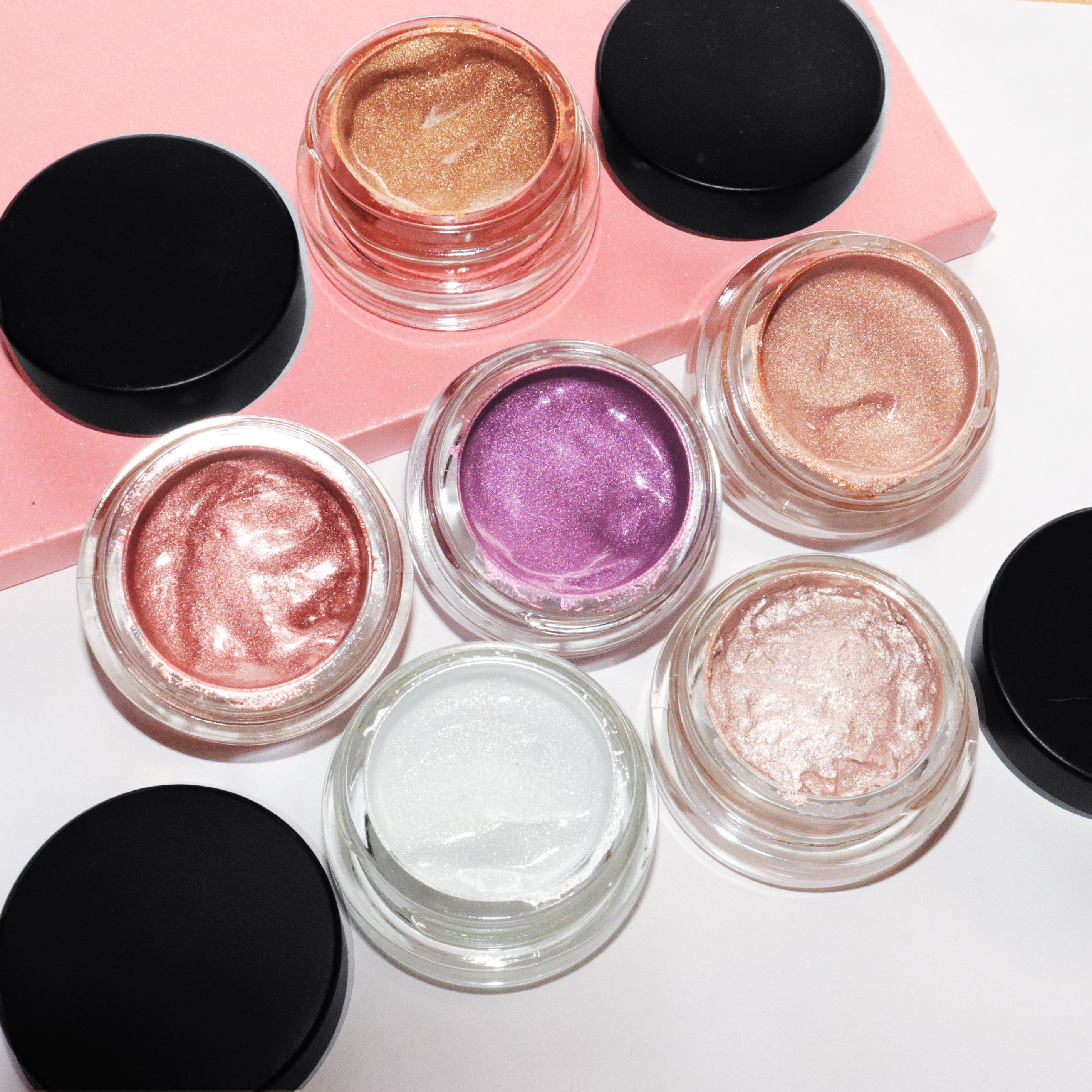 Vegan Cruelty-Free Cream Eyeshadow 5g Gel Mineral Makeup Glitter Shimmer Finish Single Wet Eye Shadow in Dark Various Skin Tones