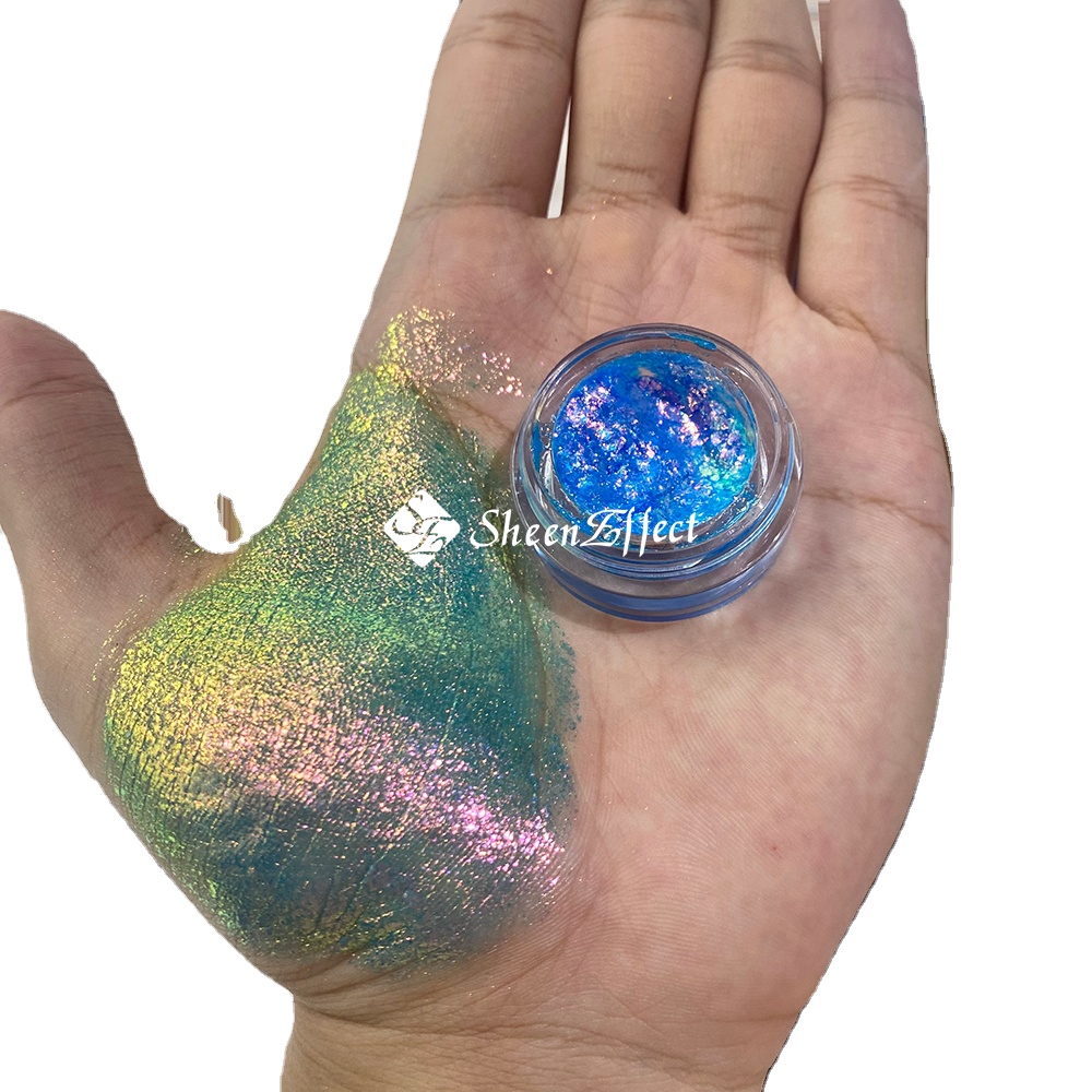 Manutactory Highly Pigmented Gel Eye Shadow Duochrome Eyeshadow Gel Multichrome Flakes Eyeshadow