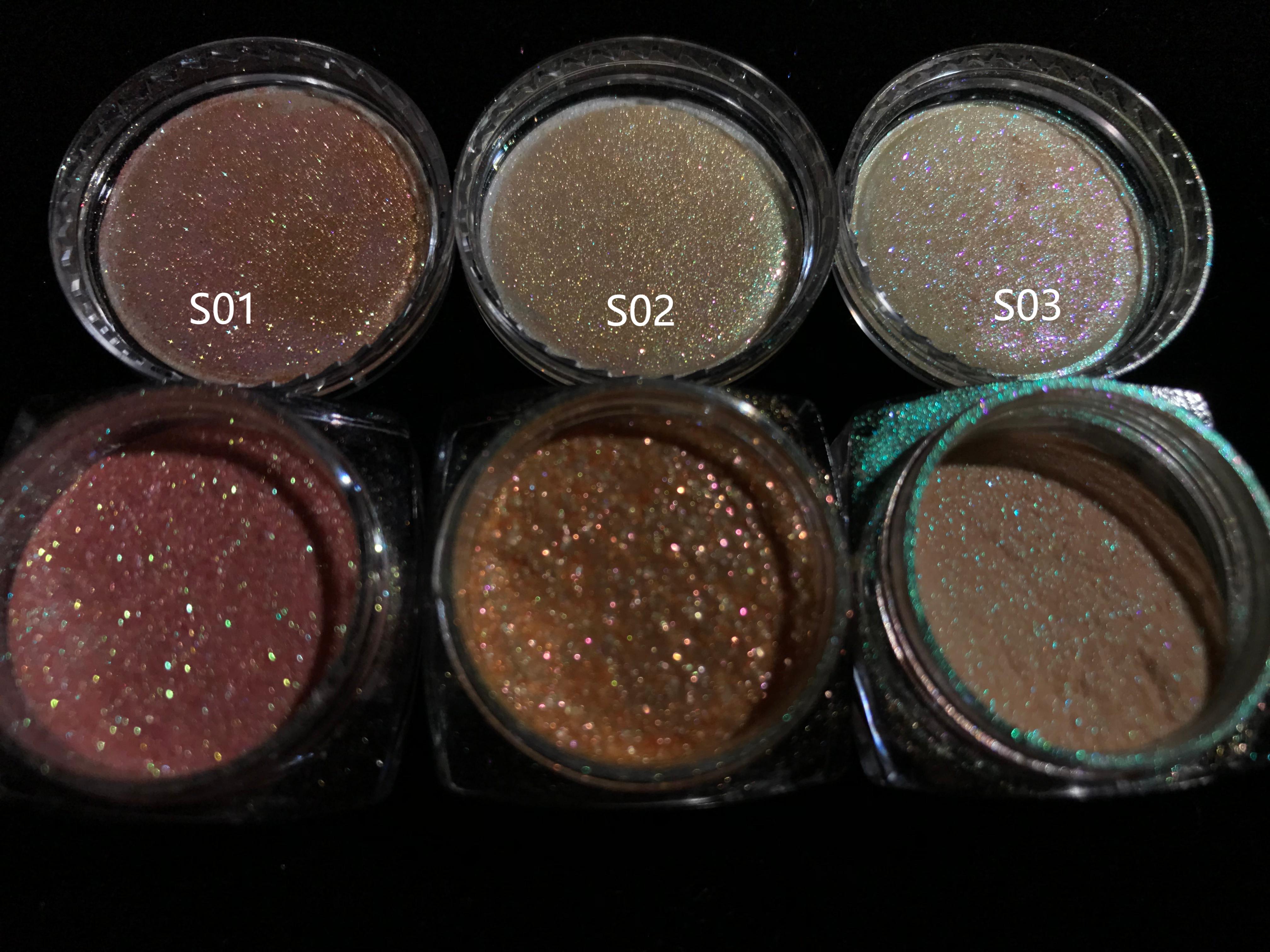Eyeshadow shade showcase