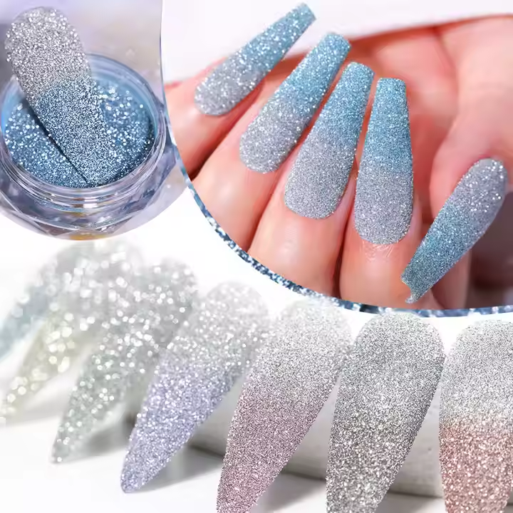 Cosmetic Diamond Metallic Pigments Glitter Eyeshadow Loose Powder Shimmer Pearl for Christmas Decorations