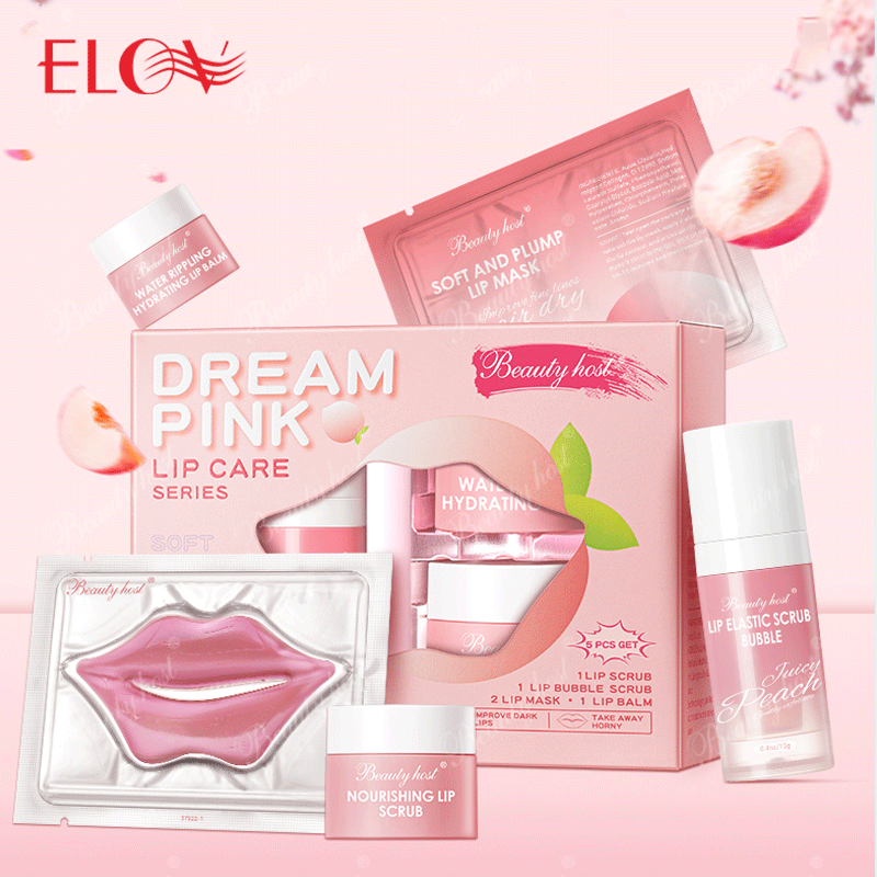 Hot Selling Natural Travel Lip Skin Care Set Lip Scrub Exfoliating Peeling Hydrating Moisturizing Lip Mask Balm Stick