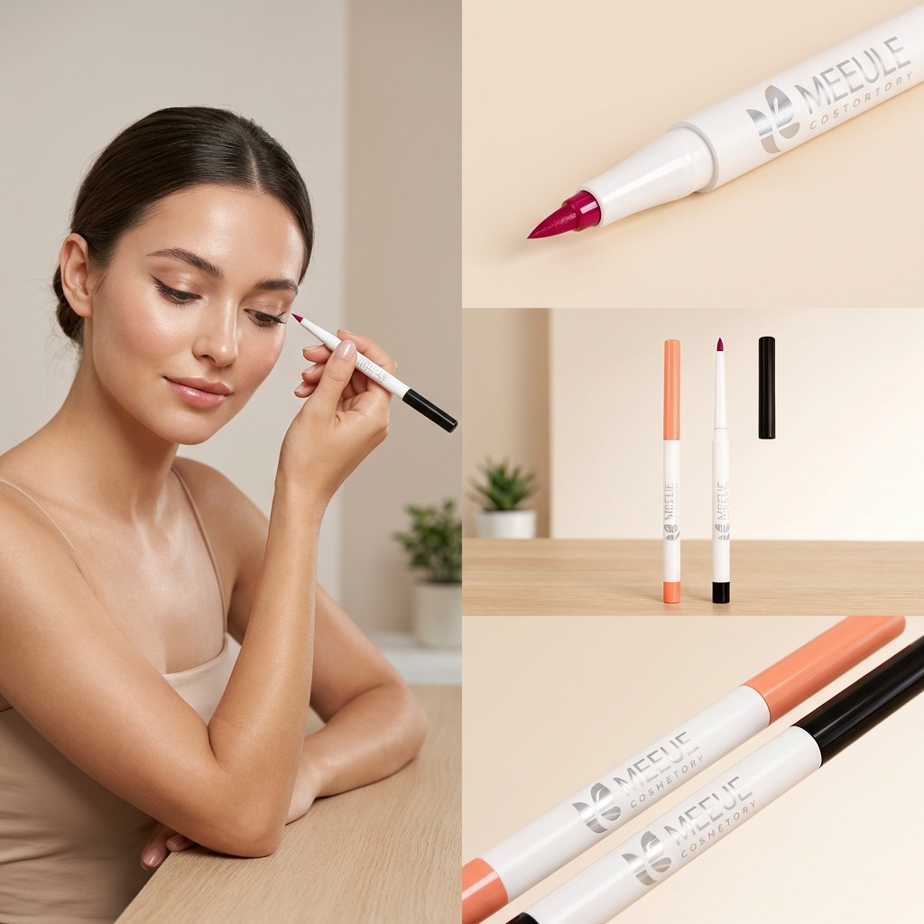 Eyeliner Gel Pen Vibrant Color Pearlescent Shimmer Waterproof Long-Lasting
