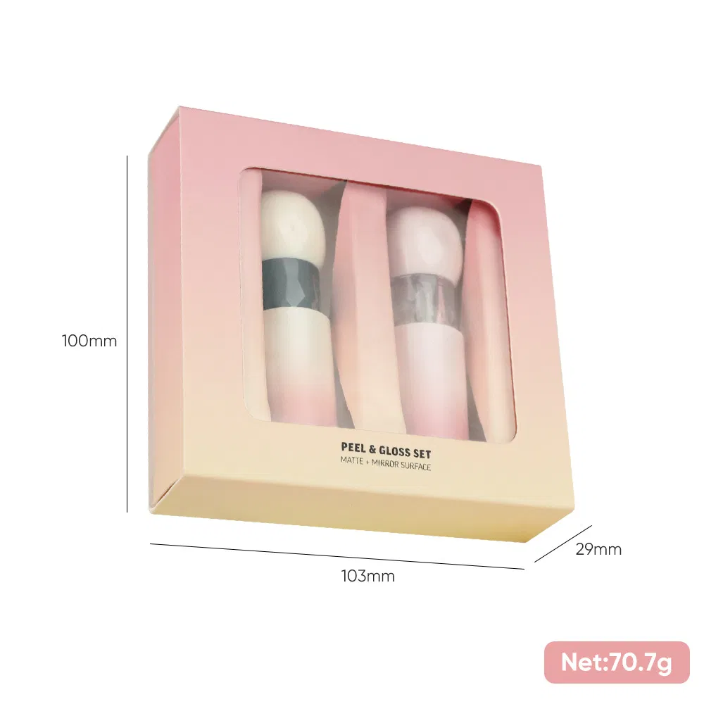 Private Label Lip Tint Waterproof Long Lasting Peeling off Lip Stain Clear Lip Gloss Oil Set