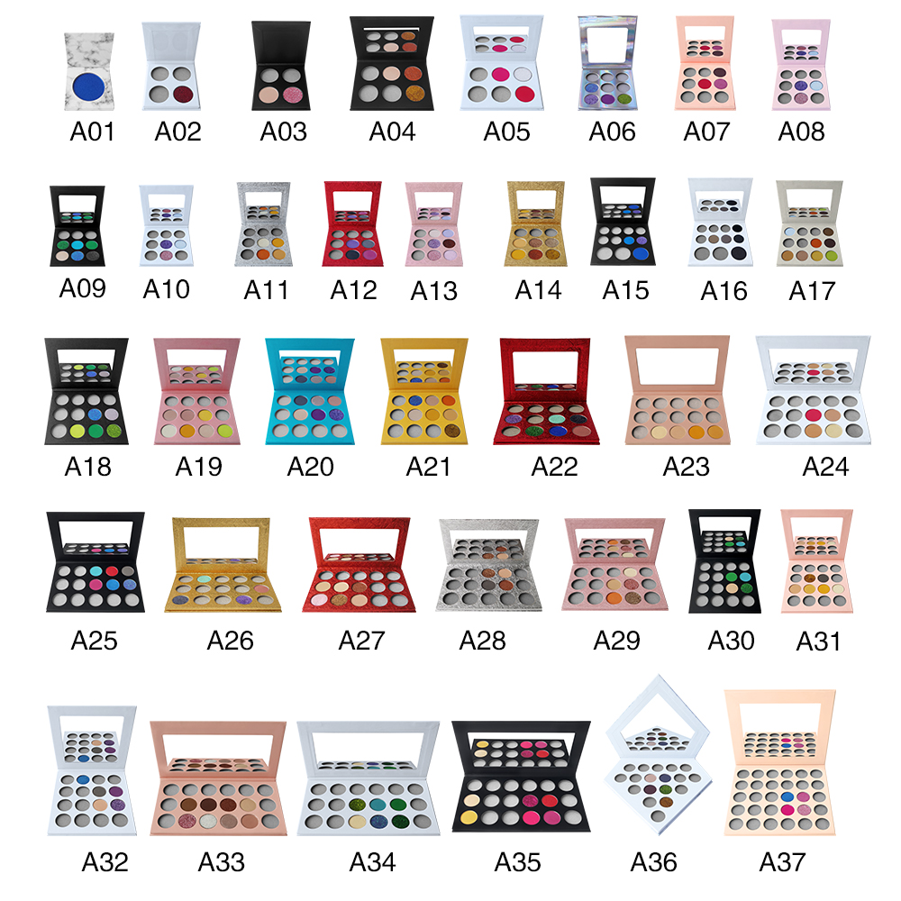 DIY Custom Own Brand Eye Shadow Pan Pigmented Vegan Eyeshadow Pallet Private Label Eyeshadow Palette