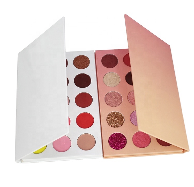 15 COLOR PALETTE - High Quality Custom Private Label Wholesale Eye Shadow Makeup Magnetic Palette Vegan Matte Luminous Metallic Nature Cream Powder
