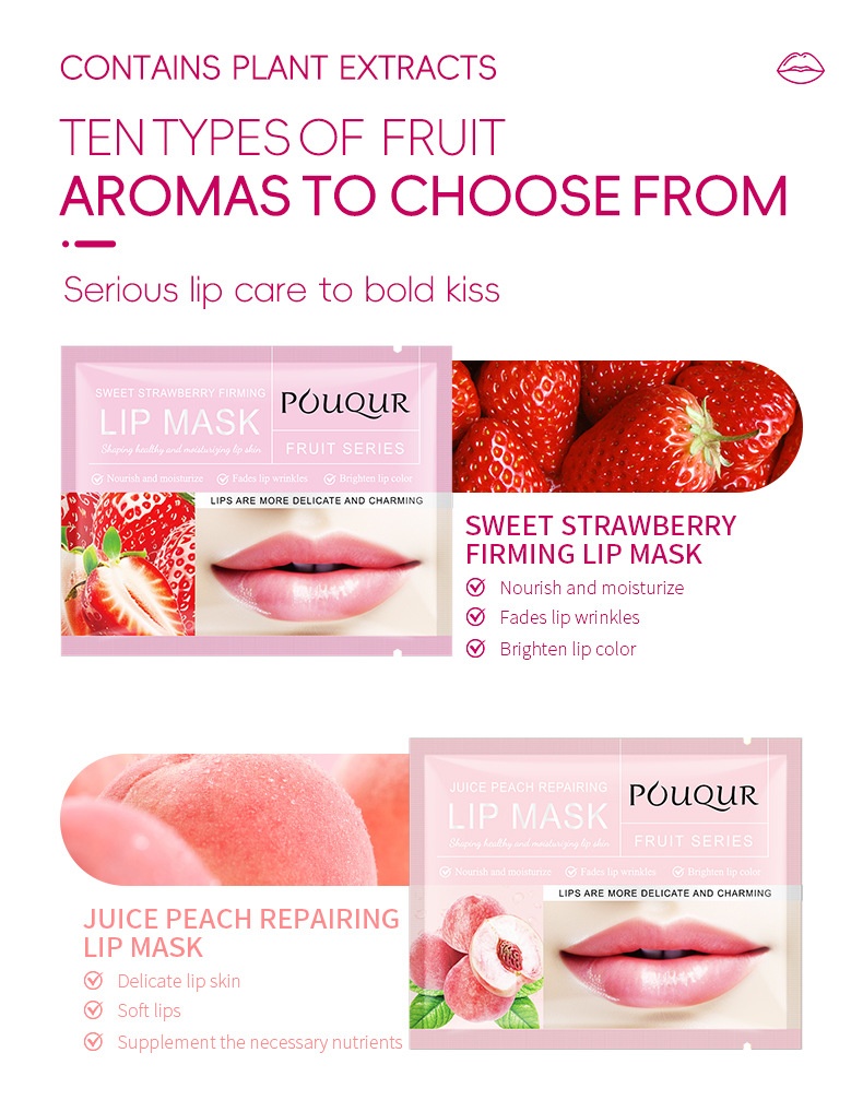 Wholesale Hydrating Collagen Lip Moisturizing Sheet Pouqur Light Lines Crystal Material Lip Mask Patch