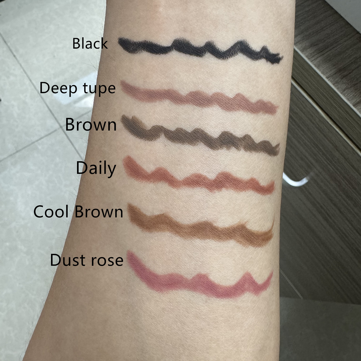 Matte Lipliner Color Swatches